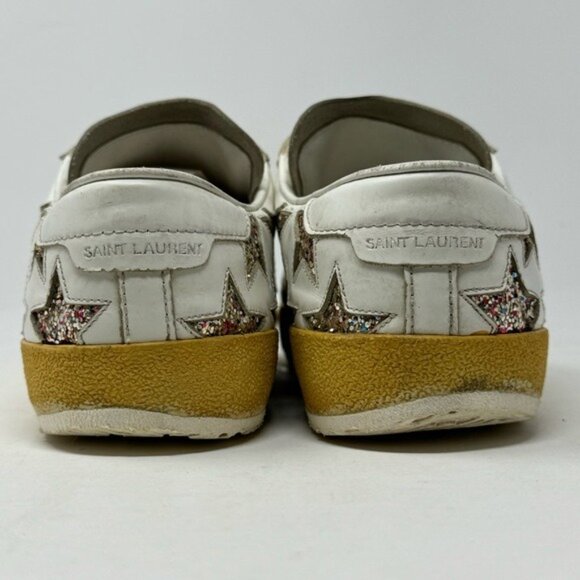 Authentic Leather Court Classic Glitter Star Sneakers size 37/ 7 US - Picture 6 of 10